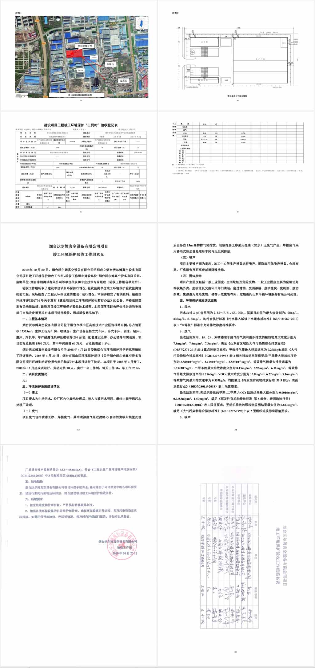 煙臺(tái)沃爾姆真空設(shè)備有限公司環(huán)境保護(hù)驗(yàn)收監(jiān)測表公示14
